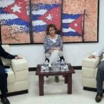 Syrian Ambassador to Cuba, Idris Mayya, and Cuban Communist Party Central Committee member Roberto Morales Ojeda met at the Syrian Embassy in Cuba. Photo: SANA