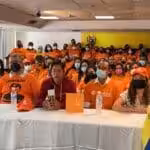 Public event where more than 100 Voluntad Popular members resigned to the right wing political party denouncing lack of internal democracy. Photo: Tal Cual.