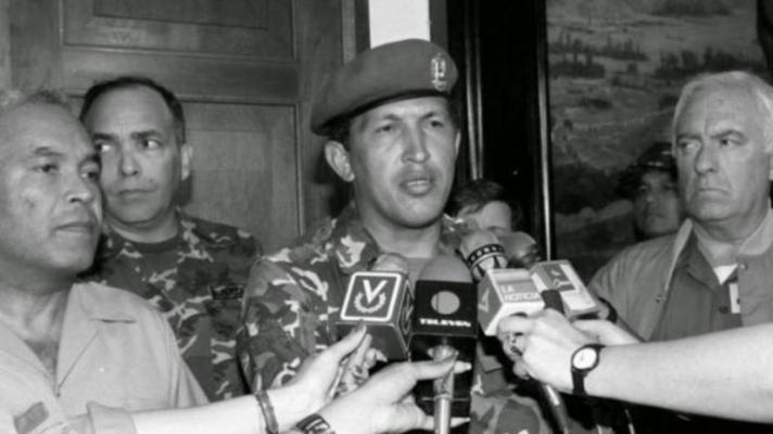 Hugo Chávez during "For Now" on February 4, 1992 (Photo: File)