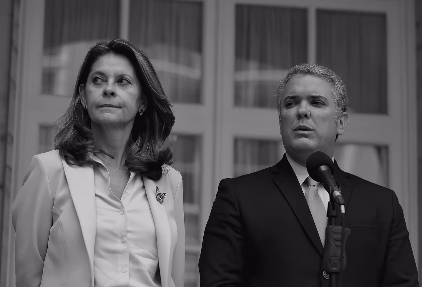 Vice President of Colombia, Marta Lucía Ramírez (left) and president Ivan Duque (right). File photo.
