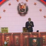 The president of the National Assembly, Jorge Rodríguez, takes the floor in Parliament to mention the case of the deputy linked to drug trafficking. February 1, 2022 (Photo: File).