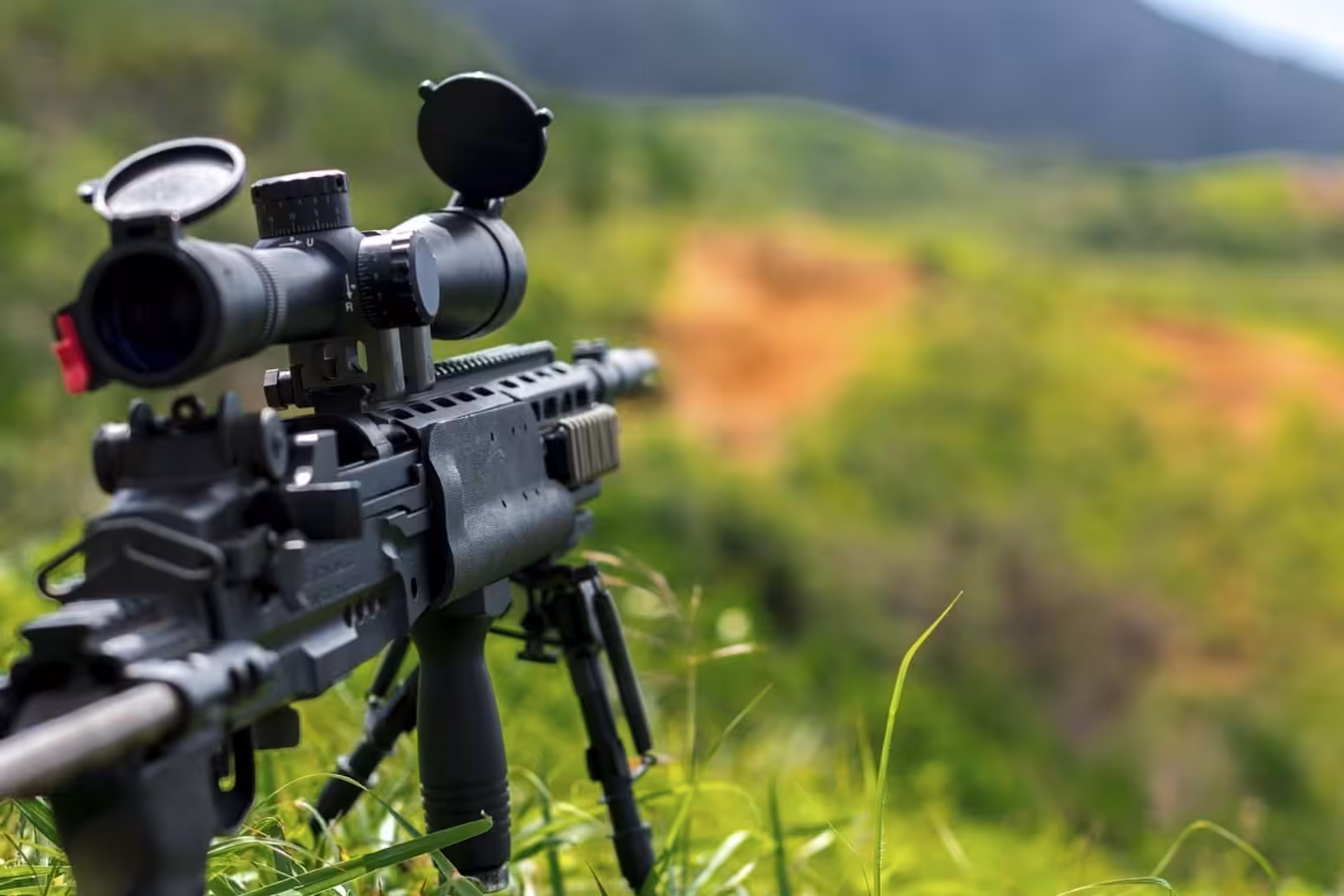 Sniper rifle in a mountain area. File photo by StockSnap.