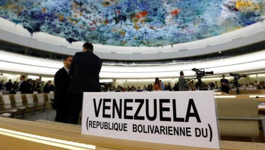 Venezuela's UN Human Rights Council seat in Geneva, Switzerland. File photo.