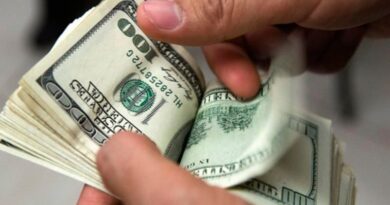 Person holding a batch of US dollar bills. File photo.