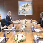 Russian delegation lead by Sergey Lavrov (left) and Venezuelan delegation led by Delcy Rodriguez (right) meet in Turkey on March 10. Photo: Twitter / @delcyrodriguezv.