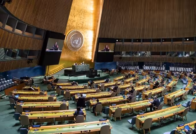 General Assembly hall an the UN headquarters in New York city. Photo: UN.