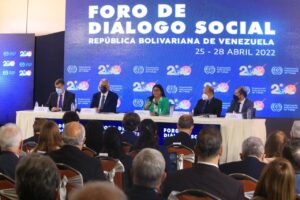 Featured image: Vice President of Venezuela, Delcy Rodríguez, speaks at the Social Dialogue Forum. Photo: RedRadioVE.