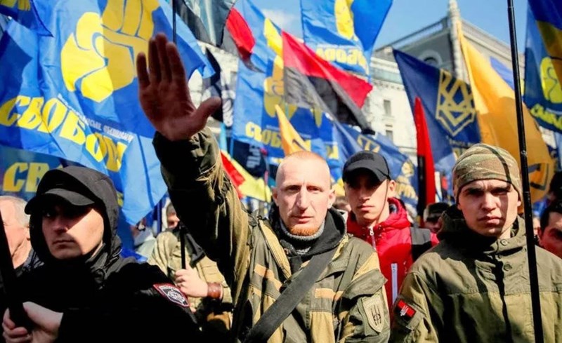 Azov Battalion militants in Ukraine. Photo: AlMayadeenNet.