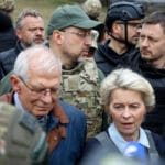 European Commission President Ursula von der Leyen and EU High Representative for Foreign Affairs Josep Borrel during their recent visit to Ukraine. Photo: Ukrainian government official website.
