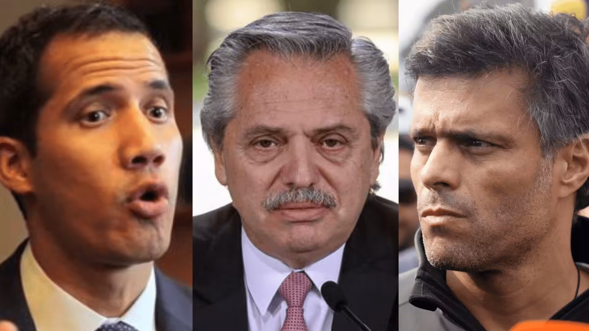 Featured image: Former deputy Juan Guaidó (left), President of Argentina Alberto Fernández (center), and fugitive from Venezuelan justice Leopoldo López (right). Photo: RedradioVE.