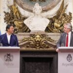 Featured image: President of Bolivia Luis Arce (left) and President of Argentina Alberto Fernández (right) during their joint press conference in Argentina. Photo: Twitter/@alferdez