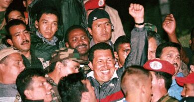 President Chávez freed from captivity by the people, thus defeating the coup within 48 hours. File photo.