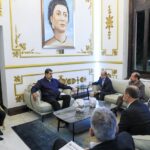 President Maduro during a meeting with an International Labor Organization (ILO) along with Vice President Delcy Rodriguez at Miraflores Palace. Wednesday, April 27, 2022. Photo: Twitter/@NicolasMaduro.