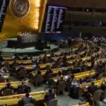 Featured image: View of a vote in the UN General Assembly. Photo: EFE