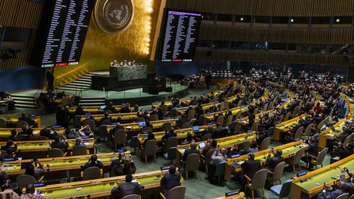 Featured image: View of a vote in the UN General Assembly. Photo: EFE