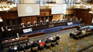 Featured image: The International Court of Justice (ICJ), on April 21, ruled that Colombia violated Nicaragua’s sovereign rights by interfering in parts of the Caribbean sea that are within Nicaragua’s exclusive economic zone. Photo: ICJ/Twitter.