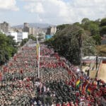 Ave. Sucre full of people during the march to celebrate the 20th anniversary of the Coup against Hugo Chavez in April 2002. Photo: PSUV.