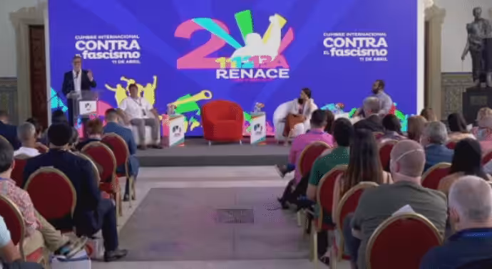 Featured image: The International Summit Against Fascism. Photo: Últimas Noticias. 