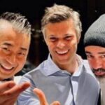 Venezuelan far right politician Leopoldo Lopez in a photo with renowned Japanese chef Hitosi Hamada. Photo: Twitter/@rhm1947.