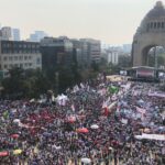 Featured image: About 80,000 people filled the square and the streets around the Monument to the Revolution in Mexico City on April 7 to show their support for the electricity reform that is being promoted by President Andrés Manuel López Obrador. The meeting was led by the Chief of the Government of Mexico City, Claudia Sheinbaum. Photo: Luis Castillo