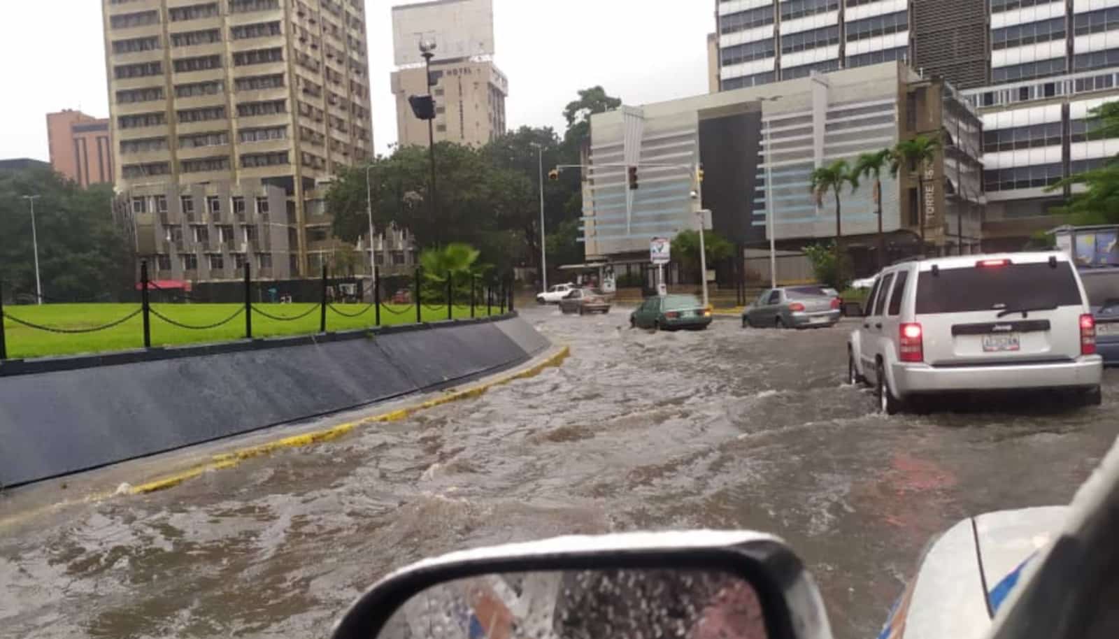 Flooding at Plaza Venezuela in Caracas. File photo.