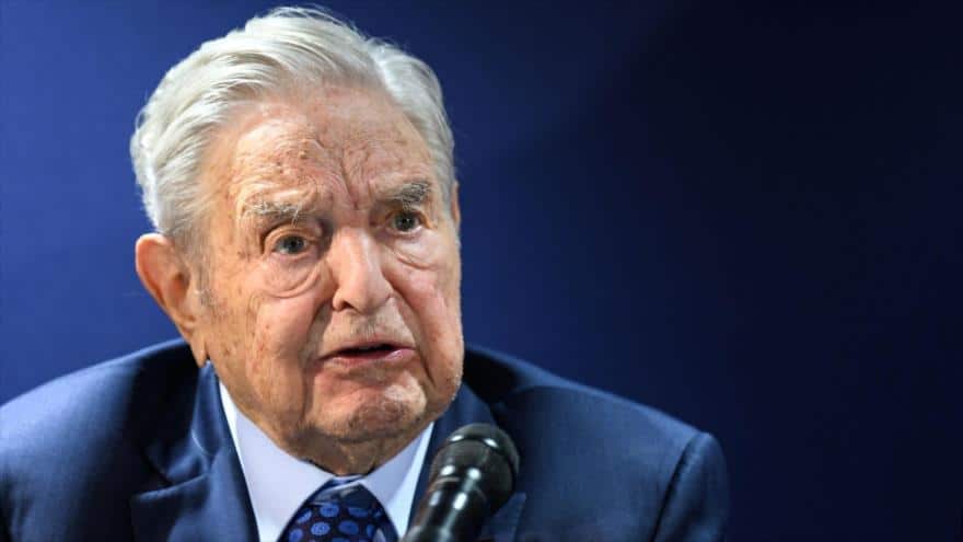 US-Hungarian oligarch George Soros speaks to the press after the World Economic Forum (WEF) annual meeting in Davos on May 24, 2022. File photo