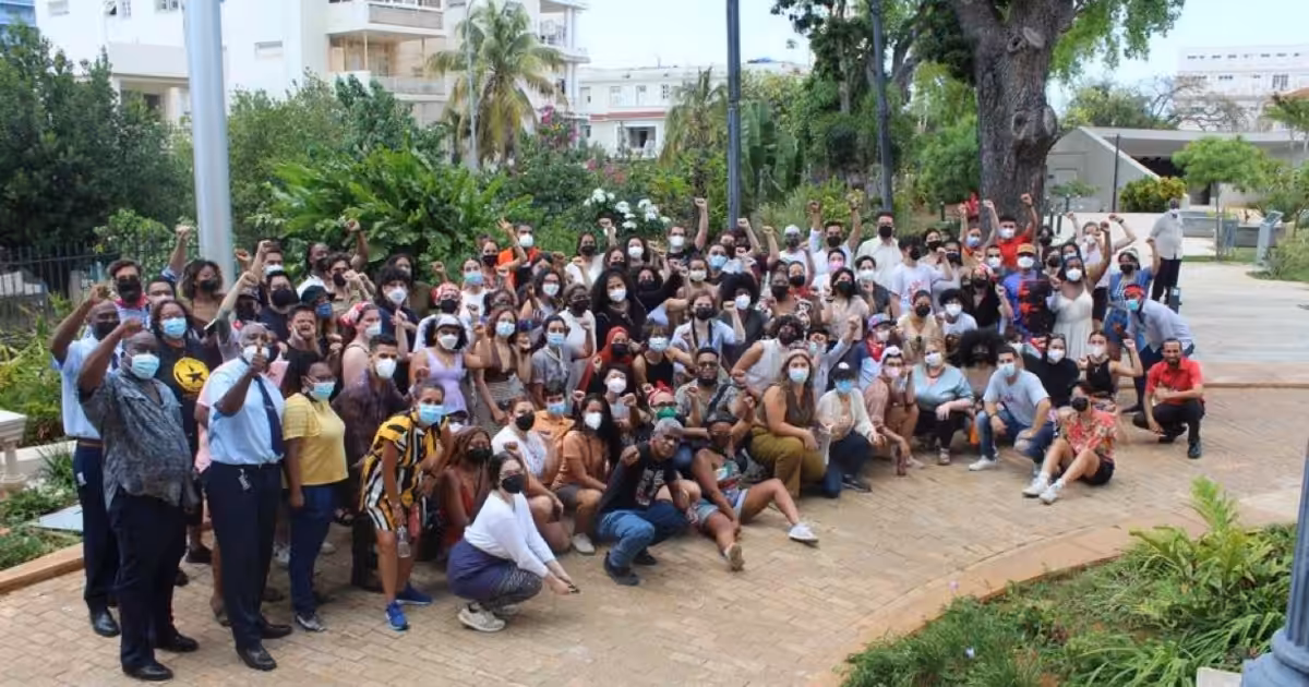 Members of the youth delegation during a recent trip to Cuba.  Photo: Courtesy of Danaka Katovich.