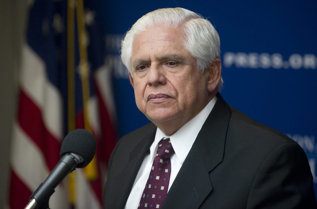 Omar Barboza, president of Un Nuevo Tiempo political party, speaking at a press conference at the US National Press Club in Washington, on January 12, 2011. Photo: Saul Loeb/AFP/Getty Images.