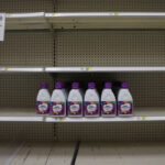 Similac baby formulas are seen at empty baby formula section shelves at a Target store due to shortage in the availability of baby food on May 17, 2022, in New Jersey, United States. © Tayfun Coskun / Anadolu Agency via Getty Images.