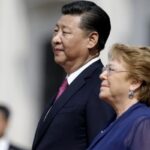 The UN High Commissioner for Human Rights, Michelle Bachelet, and Chinese President Xi Jinping. Photo: Xinhua.