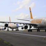Line of Conviasa planes at the Simon Bolivar International Airport in Maiquetia, Venezuela. Photo: Aviacionline.com.