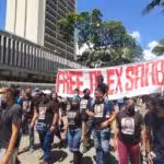 May Day march in Caracas with a contingent of Alex Saab supporters. Photo: Twitter/@machadodz.