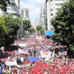 Chavista May Day march at the Urdaneta Ave. in Caracas, May 1, 2022. Photo: Twitter/@Mippcivzla.