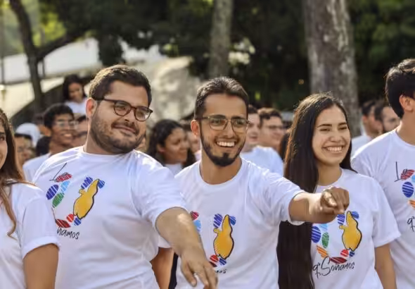 New UCV student representatives led by Jesus Mendoza Morales (left) and Yonnathan Carrillo (right). Photo: Twitter/@VivaLaUCV.