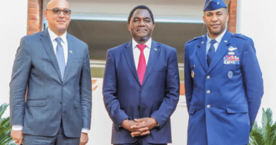 Featured image: Brigadier General Peter Bailey, right, and U.S. Chargé d’Affaires to Zambia Martin Dale, left, with President Hakainde Hichilema, center. Source: zm.usembassy.gov.