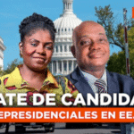 Colombian vice-presidential candidates. Francia Marquez (left) and Luis Gilberto Murillo (right) with the Capitol building in the background. Photo: PIA.
