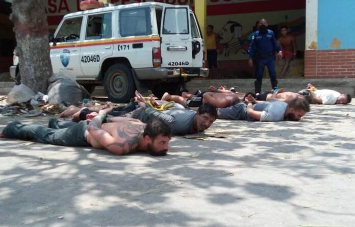 Featured image: Operation Gideon mercenaries handcuffed and arrested in Venezuela's counteroffensive Operation Negro Primero, May 3-4. Photo: Twitter/@CeballosIchaso1