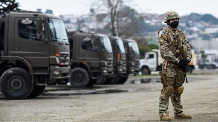Chilean Armed Forces in Talcahuano, Biobío region of Chile. Photo: Oscar Guerra/Agencia Uno