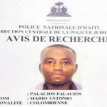 Wanted posted for Mario Antonio Palacios, accused killer of Jovenel Moise.