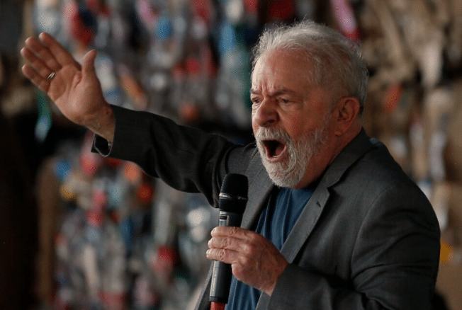 Featured image: Former Brazilian president and upcoming presidential candidate Luiz Inácio Lula da Silva gives an animated speech. Photo: Xinhua. 