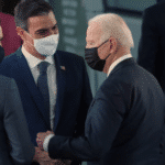 US President Joe Biden with Spanish Prime Minister Pedro Sánchez. Photo: RedRadioVE. 
