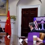 Featured image: US President Joe Biden, with Secretary of State Antony Blinken and Treasury Secretary Janet Yellen, speaks virtually with Chinese leader Xi Jinping from the White House in Washington, US, November 15, 2021. Reuters photo.