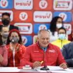 PSUV First Vice President Diosdado Cabello announcing the new party structure, Mar 31, 2022. Photo: RedRadioVE.