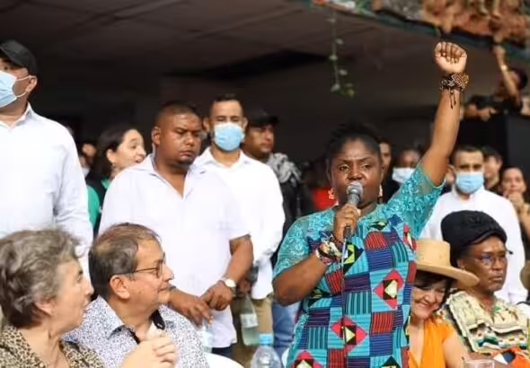 Colombian vice-presidential candidate Francia Márquez, of the left-wing Pacto Histórico coalition