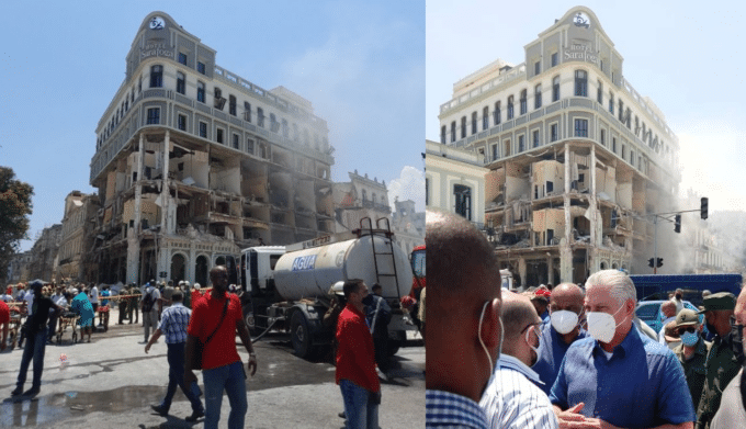 Featured image: Scenes from the site of the explosion, Hotel Saratoga in the historic center of Havana, capital of Cuba. Photo: Granma