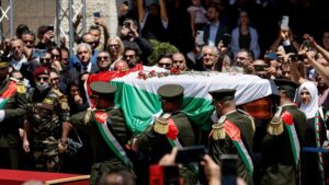 Shireen Abu Akleh: Thousands turn out for funeral of Al Jazeera journalist killed during Israeli military raid.