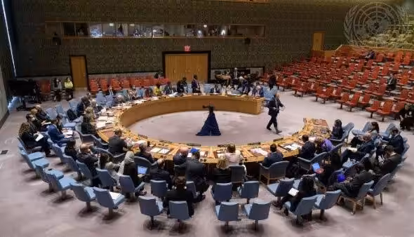 UN Security Council meeting discussing US proposal to tighten sanctions against North Korea. Photo: Twitter/@RussiaUN