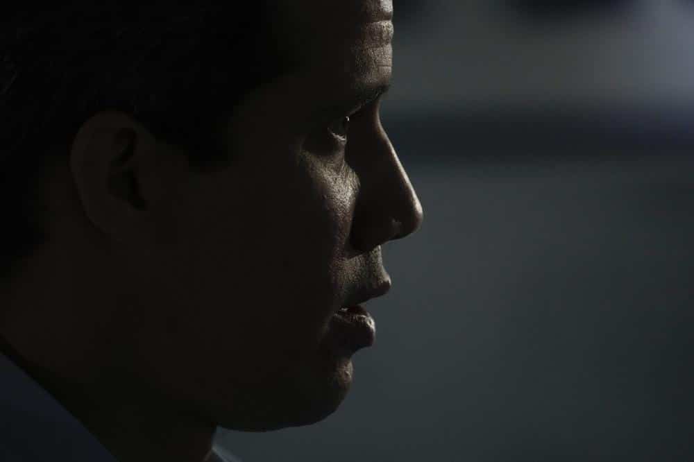 Former deputy Juan Guaidó in an interview with the Associated Press, in Caracas, Venezuela, on February 10, 2022. Photo: AP/Ariana Cubillos.