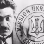 Dmytro Dontsov photo with a stamp of the Ukrainian embassy in Switzerland. Photo: Ukrainian Crusade.