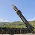 North Korea's leader Kim Jong-un inspects a ballistic missile. File photo.